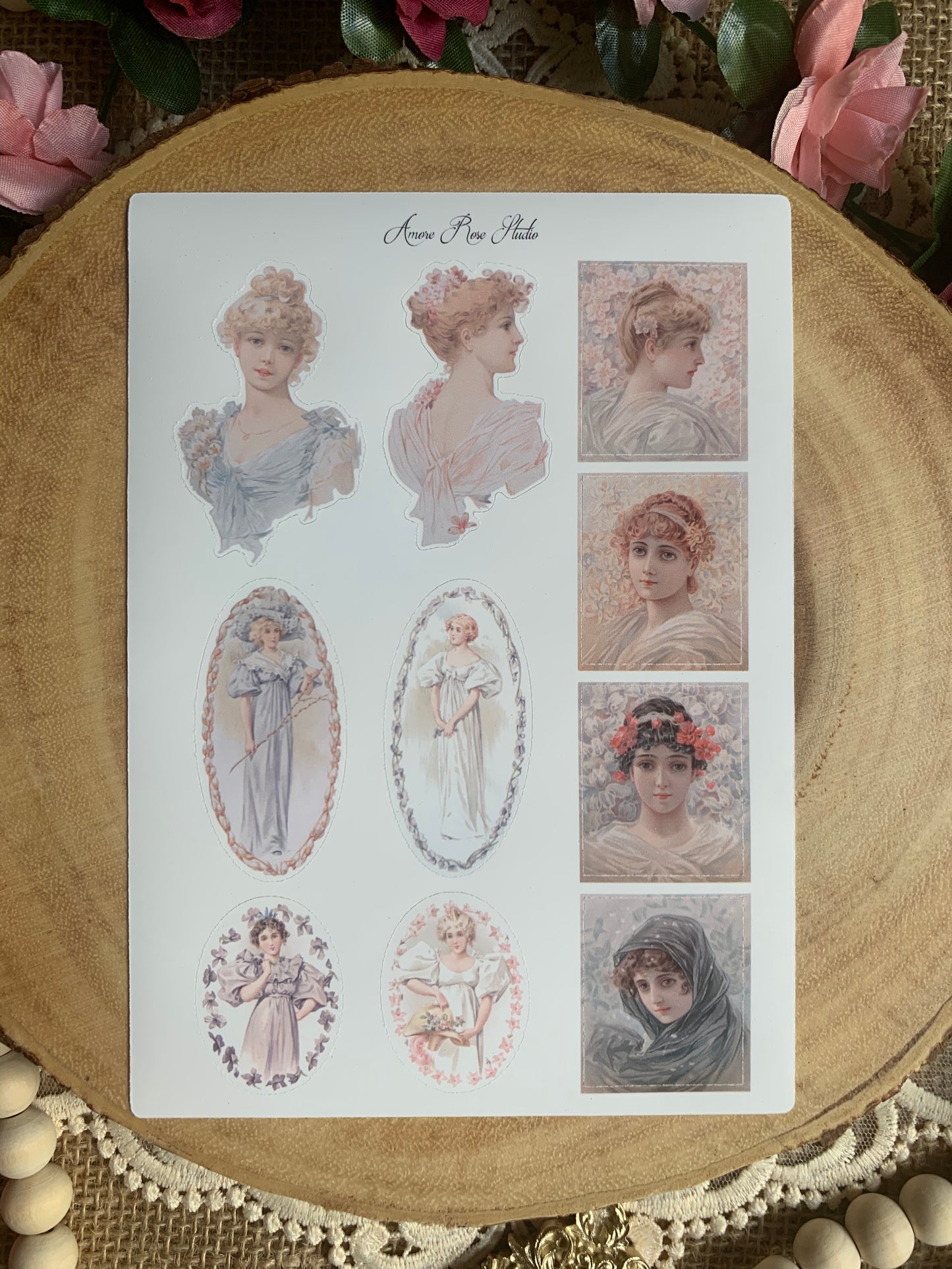 Vintage Ladies Sticker Sheet