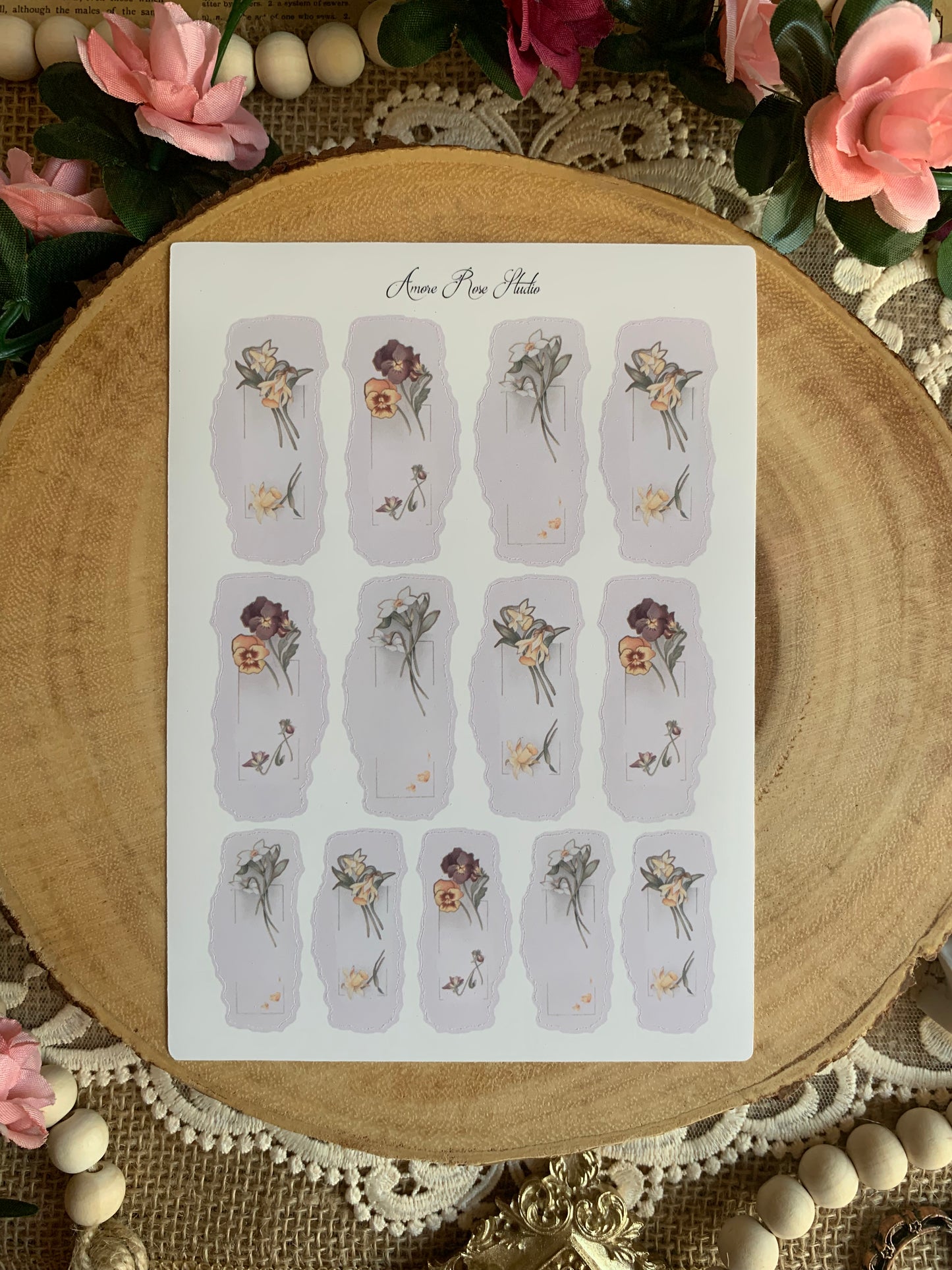 Vintage Ephemera Sticker Sheet
