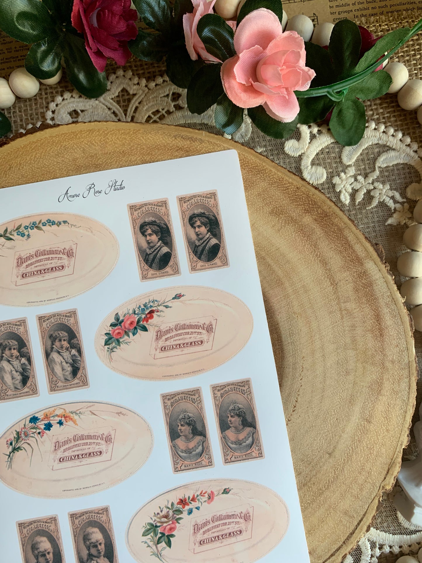 Vintage Ephemera Sticker Sheet