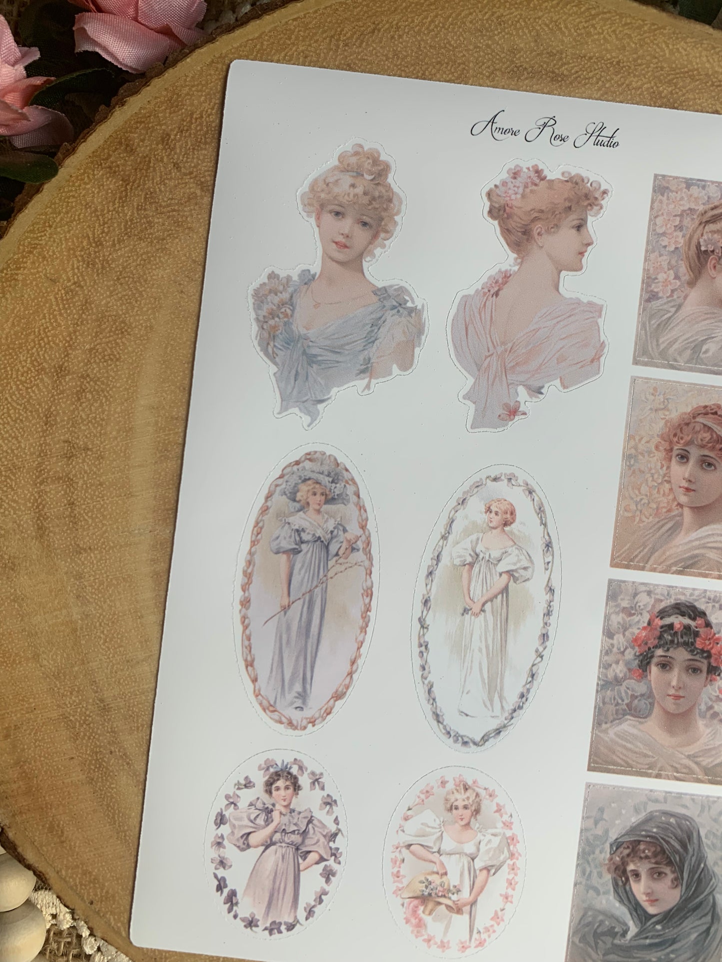 Vintage Ladies Sticker Sheet