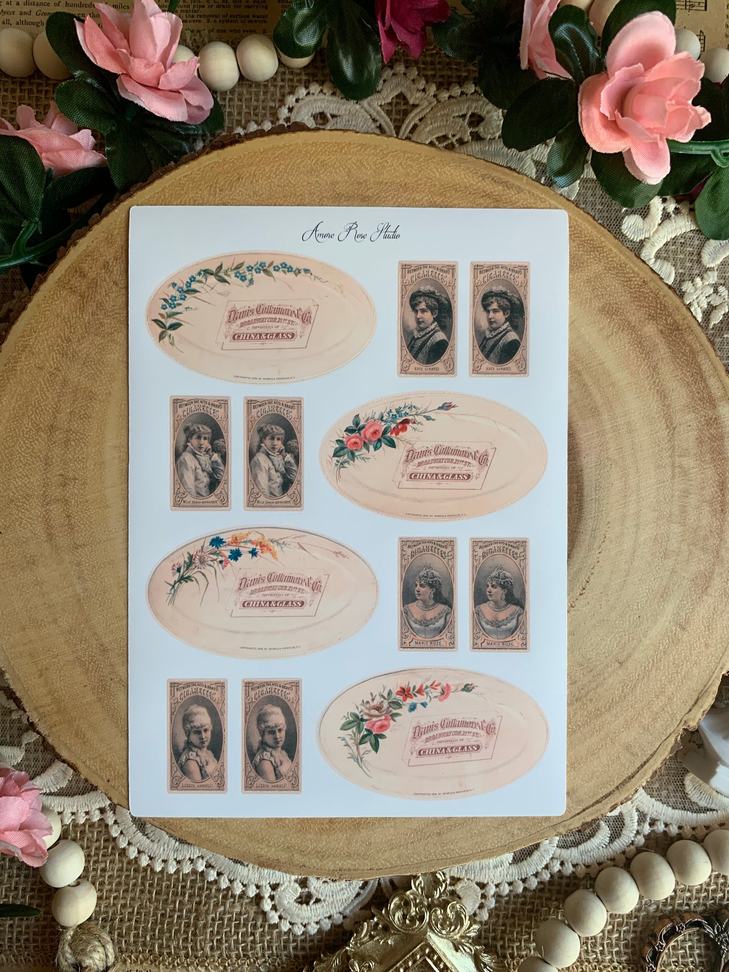 Vintage Ephemera Sticker Sheet