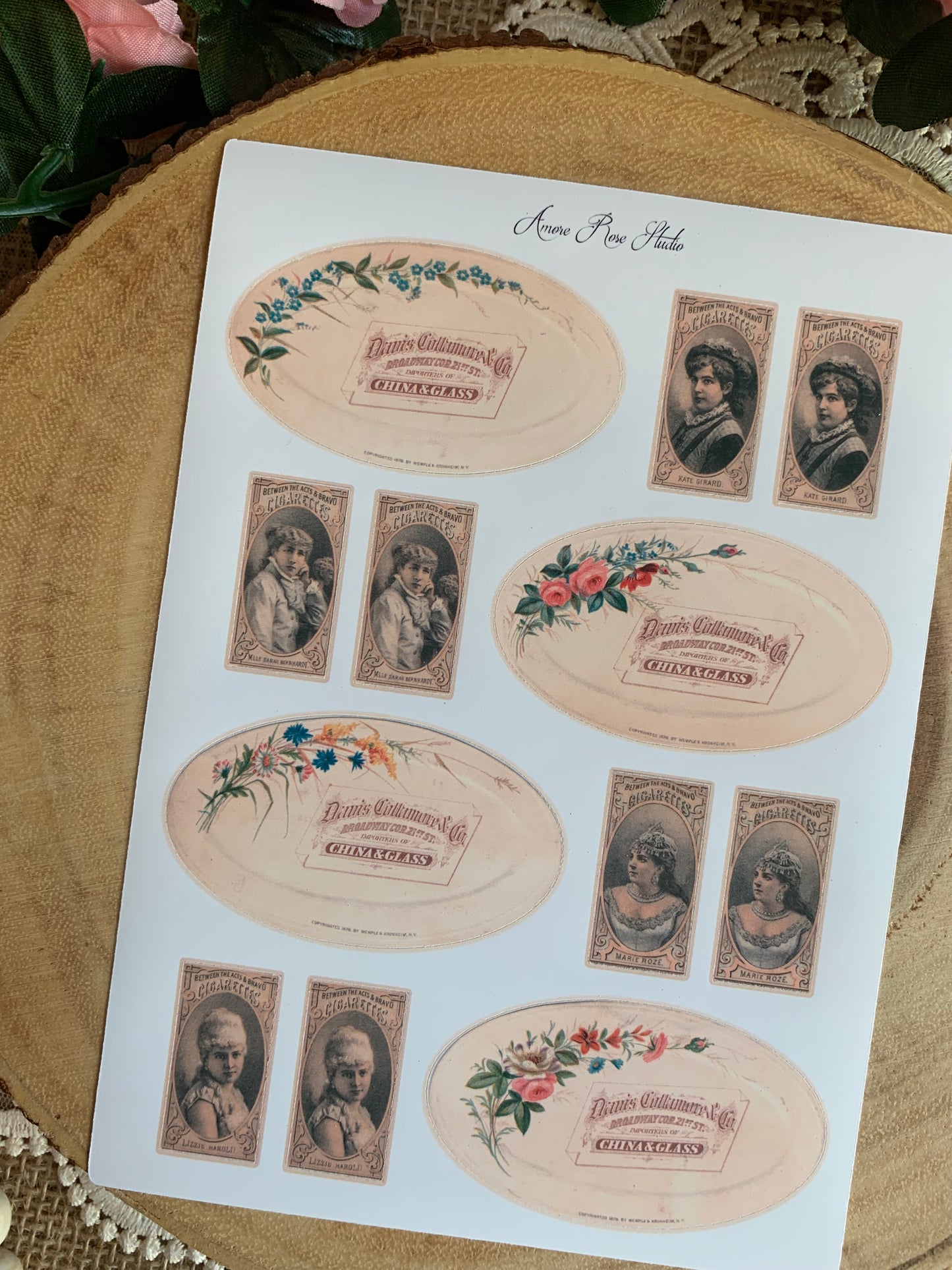 Vintage Ephemera Sticker Sheet
