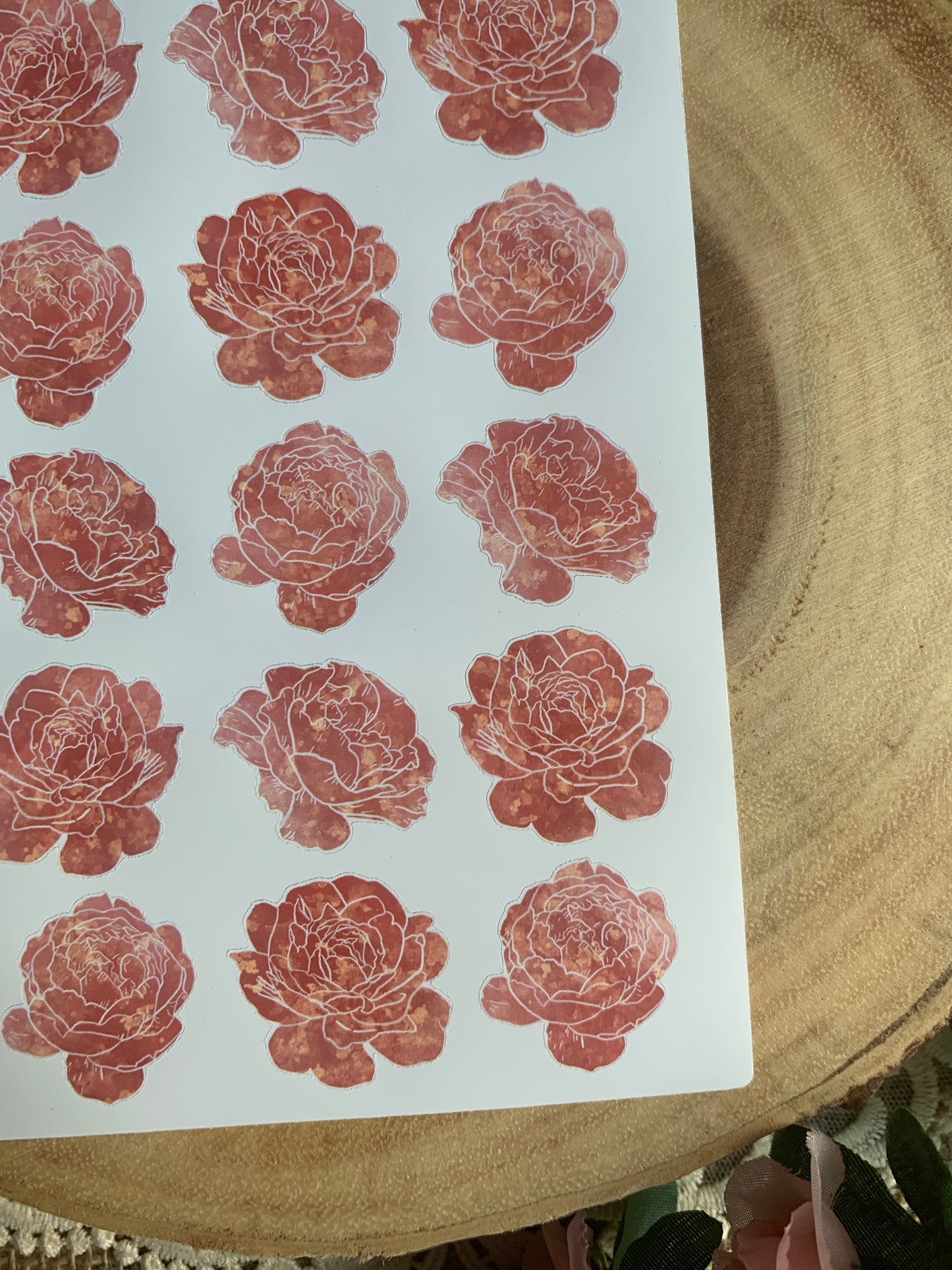 Blue Or Red Water & Salt Flowers Sticker Sheet