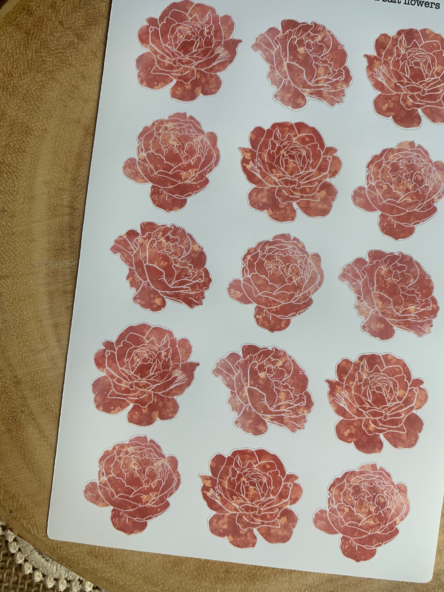 Blue Or Red Water & Salt Flowers Sticker Sheet