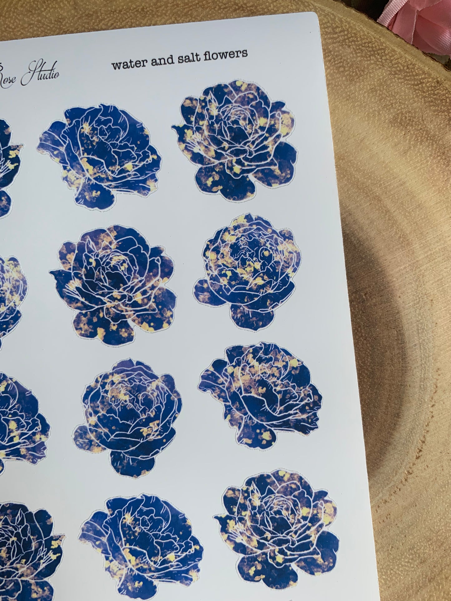 Blue Or Red Water & Salt Flowers Sticker Sheet