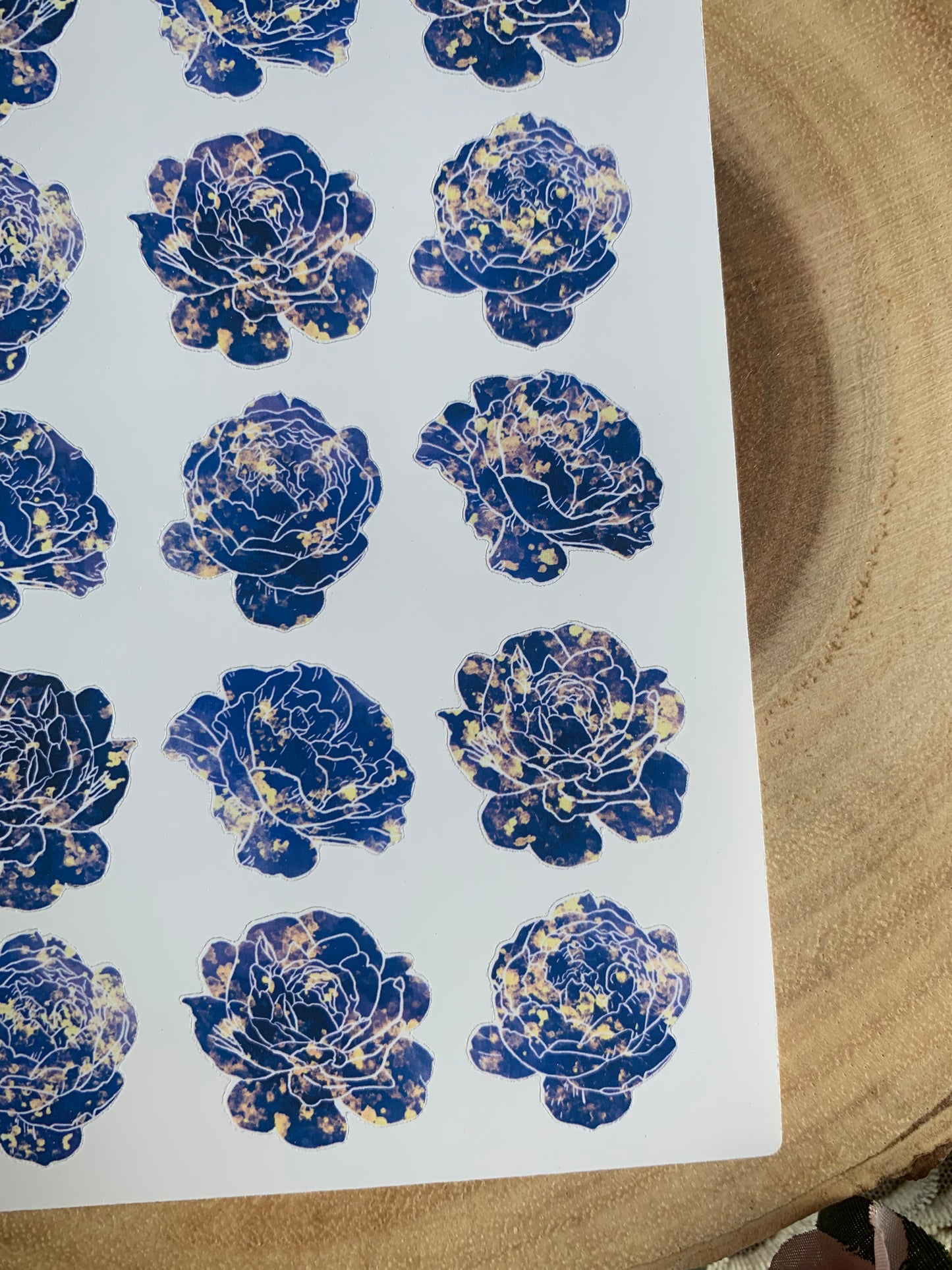 Blue Or Red Water & Salt Flowers Sticker Sheet