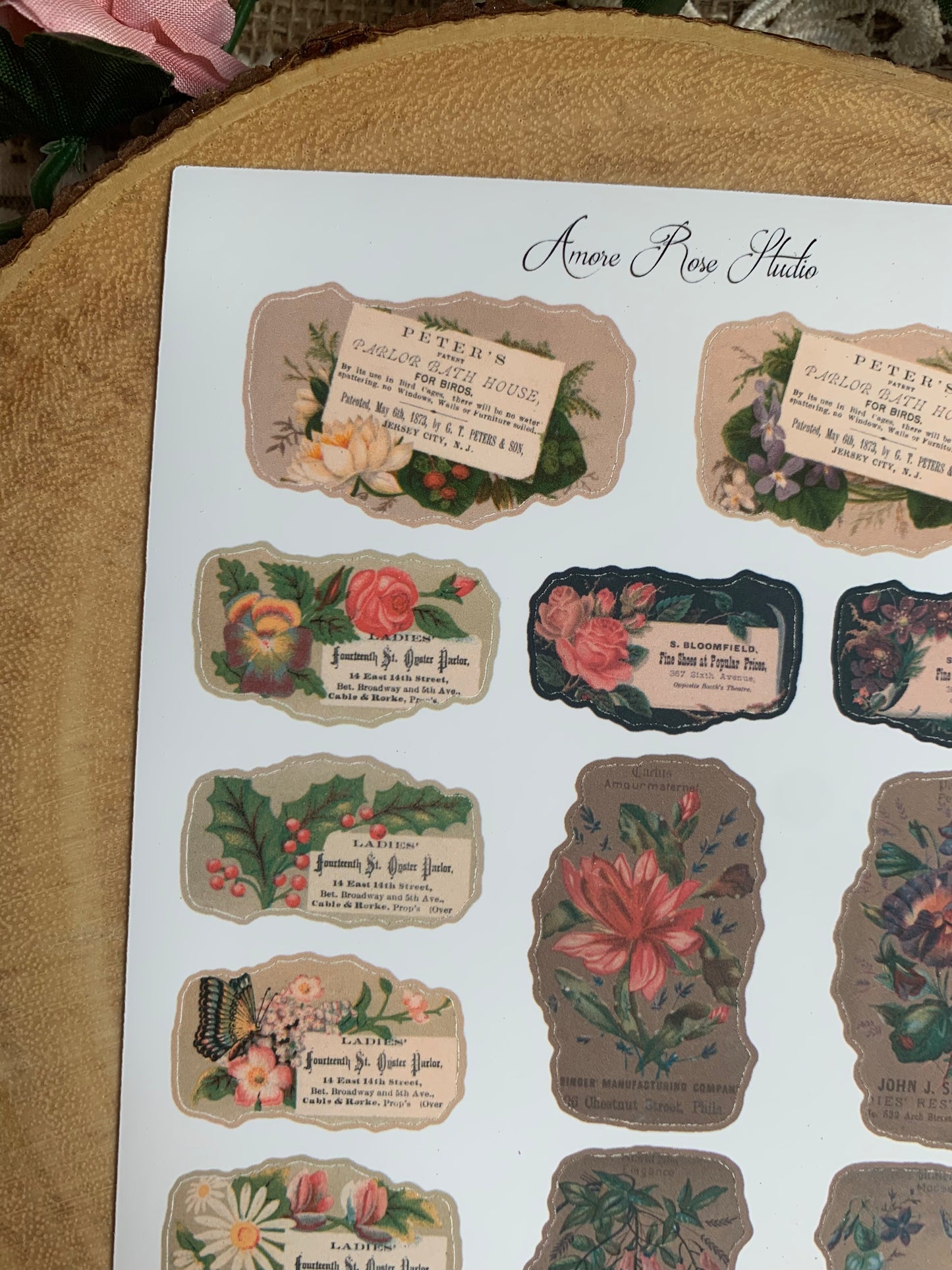 Vintage Ephemera Sticker Sheet