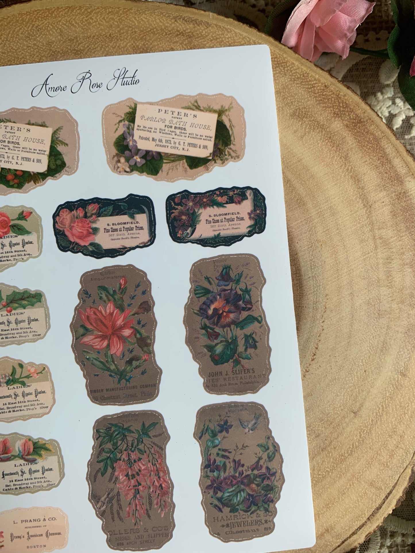 Vintage Ephemera Sticker Sheet