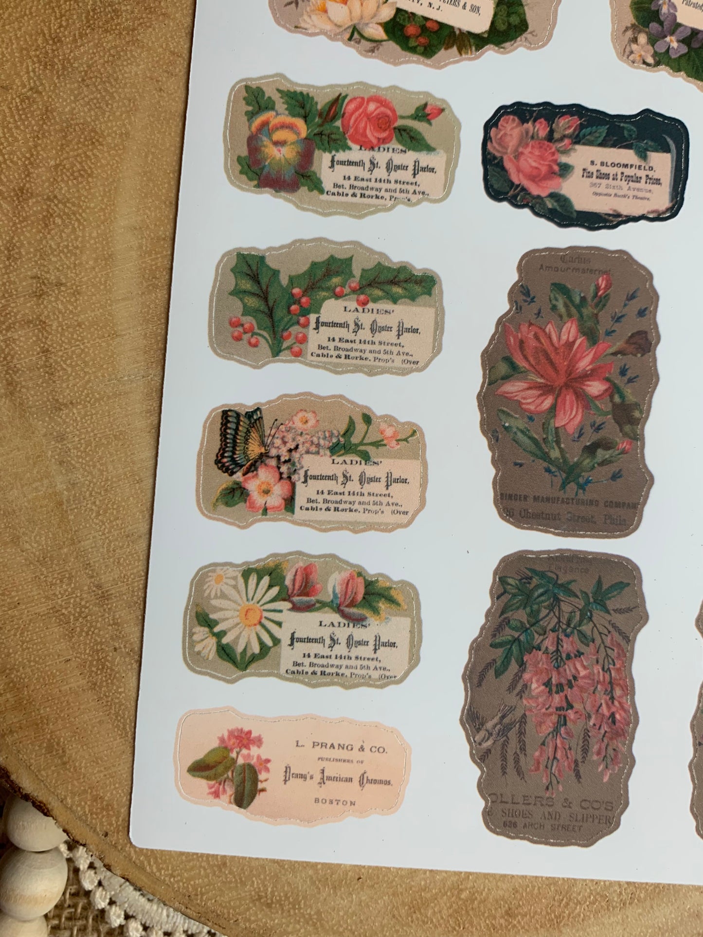 Vintage Ephemera Sticker Sheet