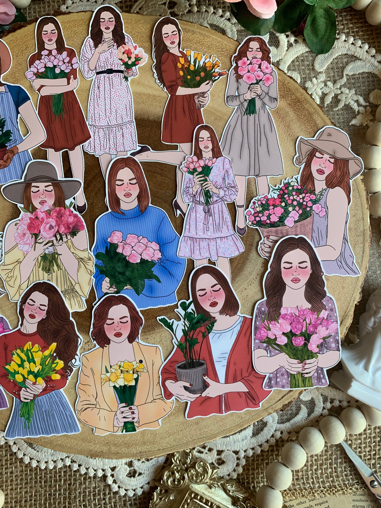 A Girl Named Gigi: Flower Love Collection Stickers