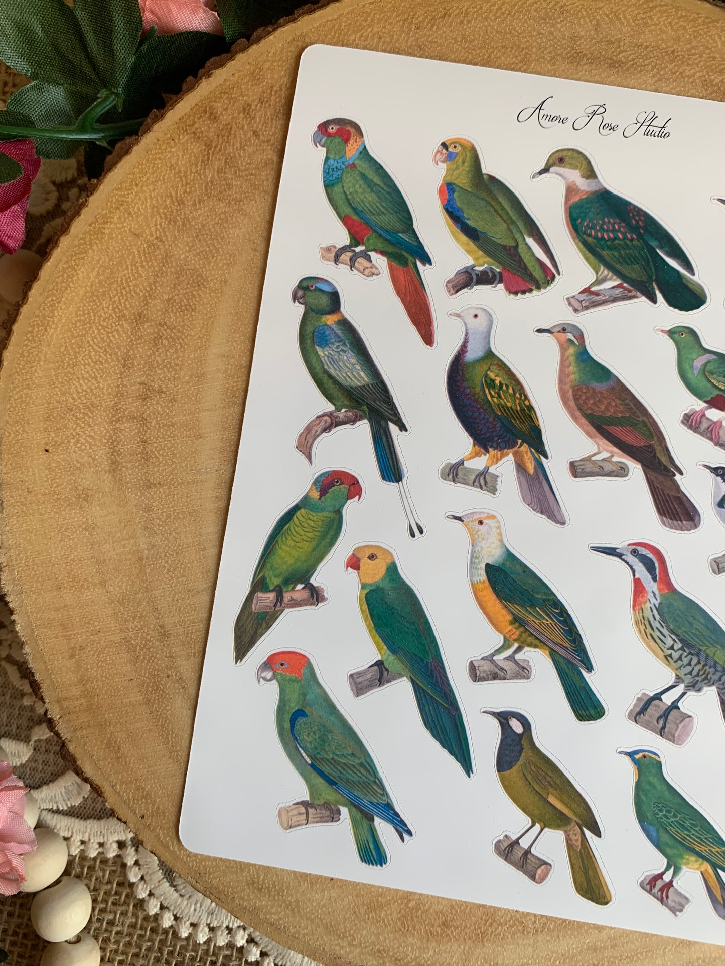Vintage Birds Sticker Sheet
